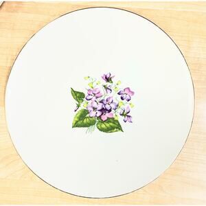 Edwin M. Knowles Wood Violets Dinner Plates